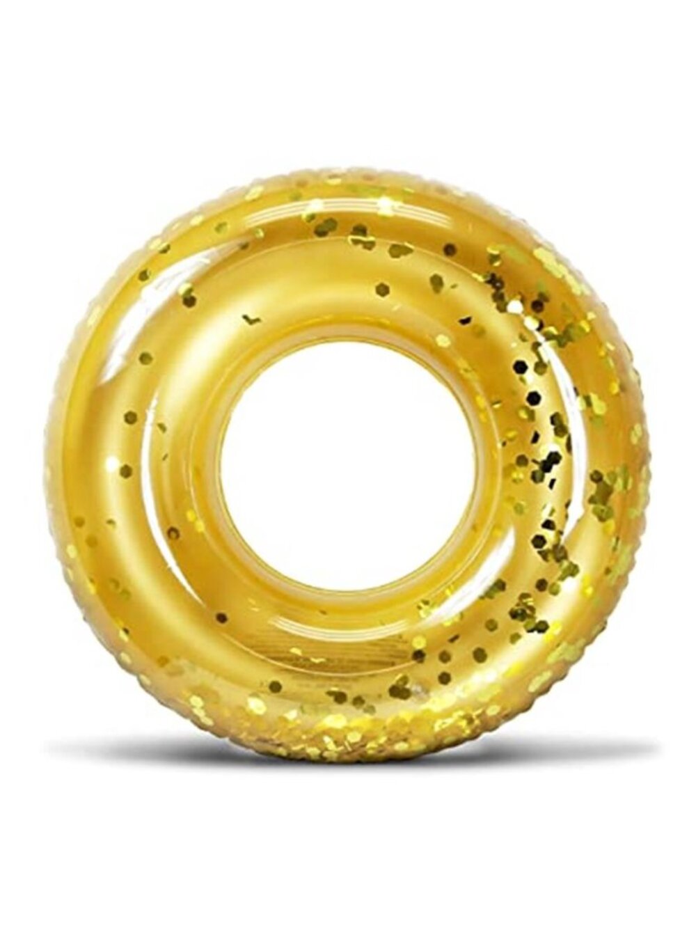 Gold Confetti Pool Float Inflatable Swim Ring Adult Kids Beach Lake Tube